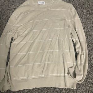Calvin Klein Men's Light Tan Crewneck Sweater